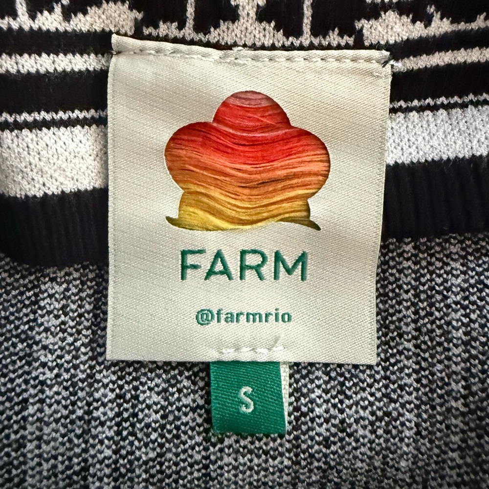 Farm Rio Off-White Elegance Scarf Knit Mini Dress - Picture 4 of 7